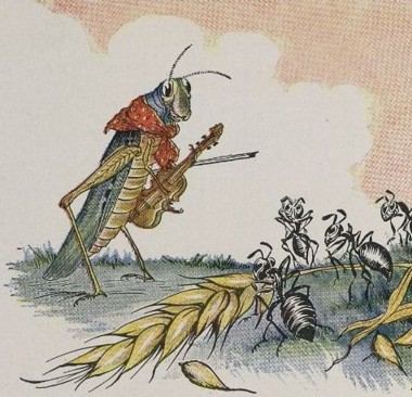 Illustration of The ant and the Cricket
